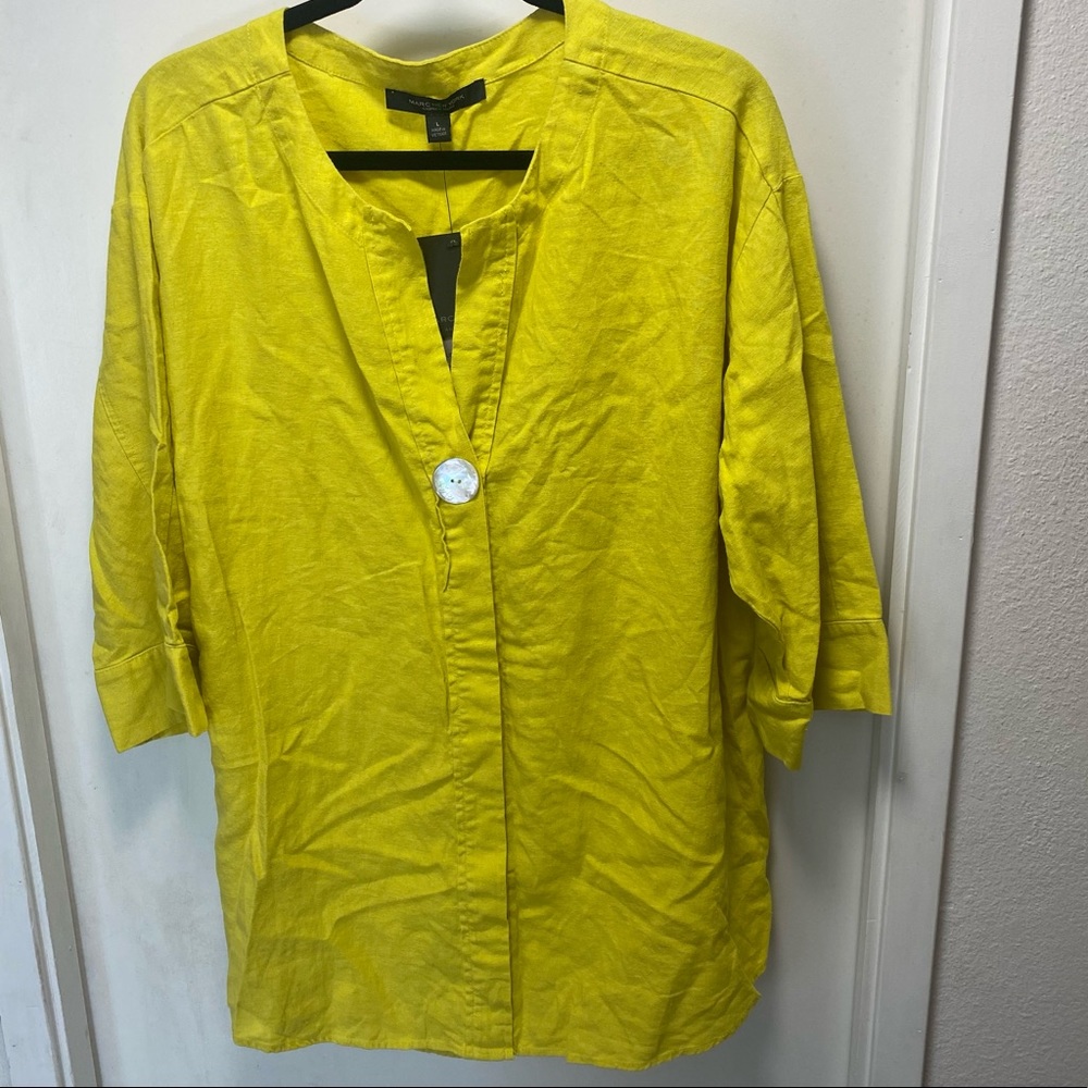 Marc New York by Andrew Marc Neon Linen Top